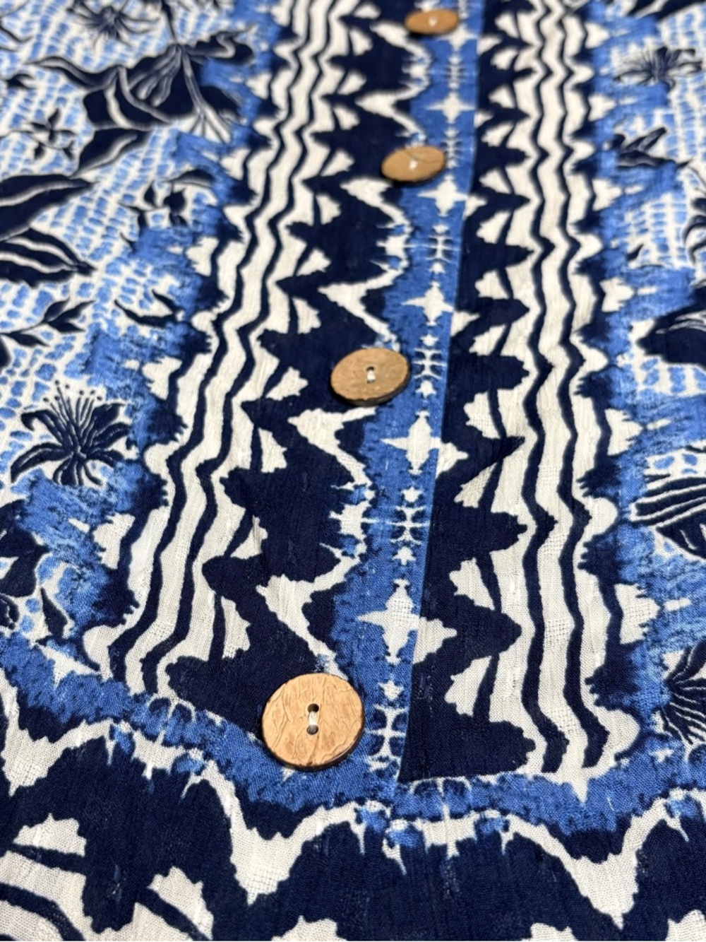 NWT Nicole Miller Blue Tropical Tank-Small - Picture 7 of 8